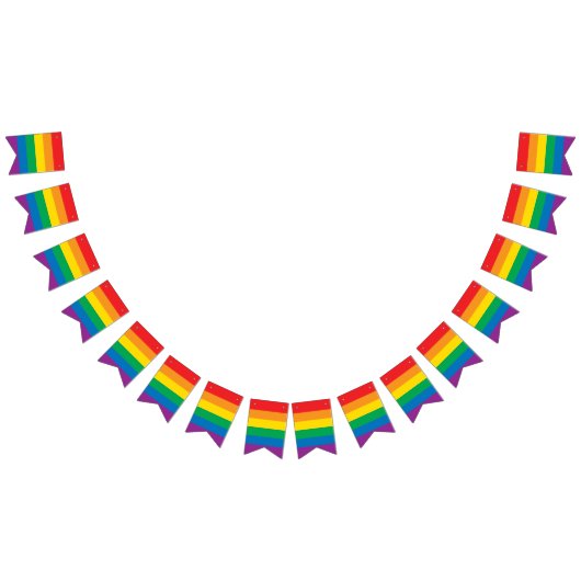 プライド|のカラフルな虹のデザイン バンティングフラッグ (全)
