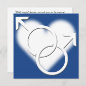 プライド ウェディング 招待状 同性愛 カード (正面/裏面)