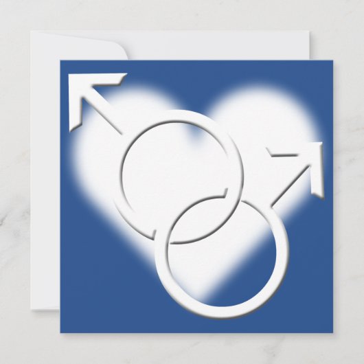 プライド ウェディング 招待状 同性愛 カード (正面)