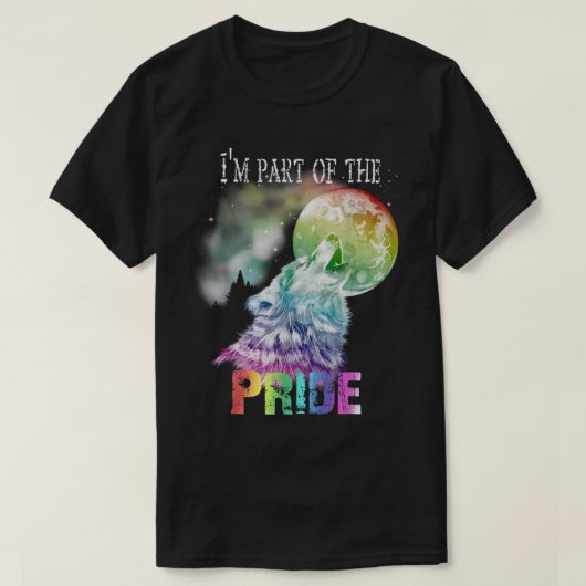 プライド ウルフ Tシャツ LGBT ゲイ レズビアン (デザイン正面)