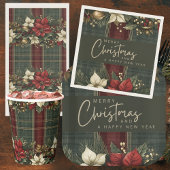 プライド&エレガントポインセチア・メリークリスマスホリデー ペーパープレート