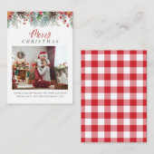 プライド・クリスマスフォト素朴ボタニカル ノートカード (正面/裏面)