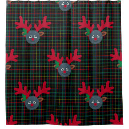 プライド・クリスマス・トナカイ・ムーン絵文字 シャワーカーテン