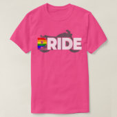プライド,ゲイバイクもしくは自転車に乗る人, LGBTオートバイ倶楽部,ゲイプライド Tシャツ (デザイン正面)