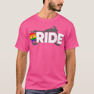 プライド,ゲイバイクもしくは自転車に乗る人, LGBTオートバイ倶楽部，ゲイプライド  Tシャツ