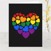 プライド-ゲイレインボーカラーハートfor love カード (黄色い花)