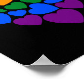 プライド-ゲイレインボーカラーハートfor love ポスター (角)