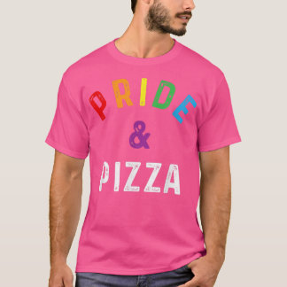 プライド & ピザ LGBT LGBTQ ゲイ プライド レインボーフラッグ ス Tシャツ