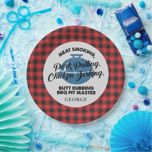 プライド・ファーザーズ素朴・デイBBQパパパーソナライズされた ペーパープレート (パーティー)