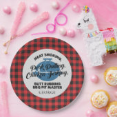 プライド・ファーザーズ素朴・デイBBQパパパーソナライズされた ペーパープレート (パーティー)