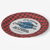 プライド・ファーザーズ素朴・デイBBQパパパーソナライズされた ペーパープレート (アングル)