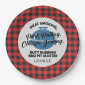 プライド・ファーザーズ素朴・デイBBQパパパーソナライズされた ペーパープレート (正面)