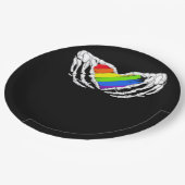 プライド-プライドスケルトンハンドとハートクラシック2 ペーパープレート (アングル)