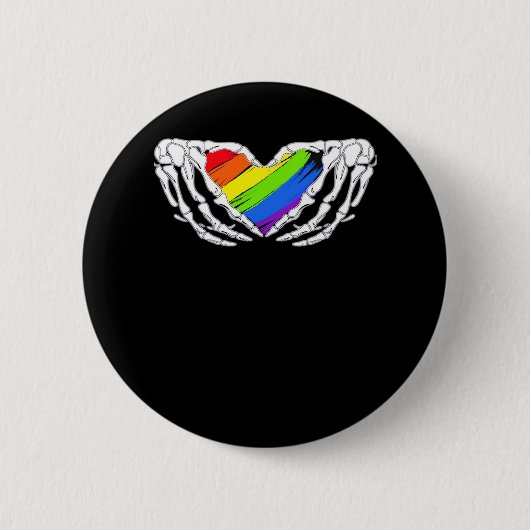 プライド-プライドスケルトンハンドとハートクラシック2 缶バッジ (正面)