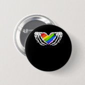 プライド-プライドスケルトンハンドとハートクラシック2 缶バッジ (正面&裏面)