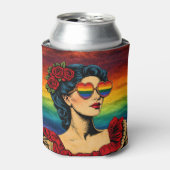プライド・マンス LGBTQ+ アイデンティティを祝おう More Pride Less Preju 缶クーラー (缶正面)