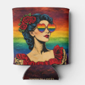 プライド・マンス LGBTQ+ アイデンティティを祝おう More Pride Less Preju 缶クーラー (裏面)