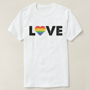 プライド ラブ イズ ラブ ゲイ イコーリティ レインボー LGBTQ Tシャツ