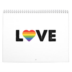 プライド・ラブ・イズ・ラブ・ゲイ・エクイティ・レインボー・LGBTQ カレンダー