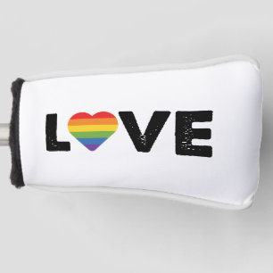 プライド・ラブ・イズ・ラブ・ゲイ・エクイティ・レインボー・LGBTQ ゴルフヘッドカバー