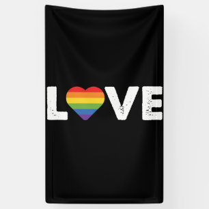 プライド・ラブ・イズ・ラブ・ゲイ・エクイティ・レインボー・LGBTQ 横断幕