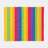 プライド、レインボーカラーストライプズ フリースブランケット (正面(横))