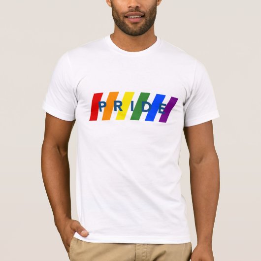 プライド レインボーストライプ Tシャツ (正面)