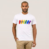 プライド レインボーストライプ Tシャツ (正面フル)