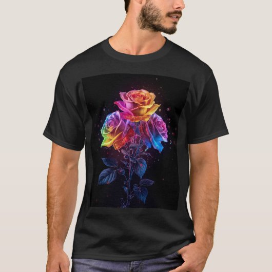 プライド レインボーローズ Tシャツ (正面)