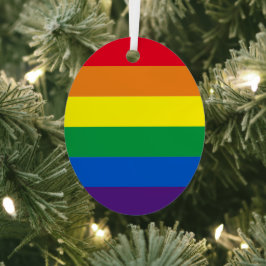 プライド レインボー カラーストライプ LGBT ゲイフラグ メタルオーナメント