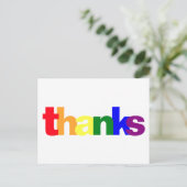 プライド レインボー カラー 感謝の気持ちを伝えるポストカード ポストカード (スタンド正面)