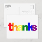 プライド レインボー カラー 感謝の気持ちを伝える ポストカード (正面/裏面)