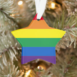 プライド レインボー ストライプ LGBT ゲイ スター クリスマス オーナメント