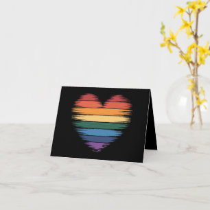 プライド レインボー ハートプリント LGBT ゲイプライド カード
