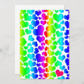 プライド レインボー ハート 招待状 (正面/裏面)