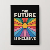 プライド レインボー 未来は多様性のあるLGBTQ+ 缶バッジ (正面)