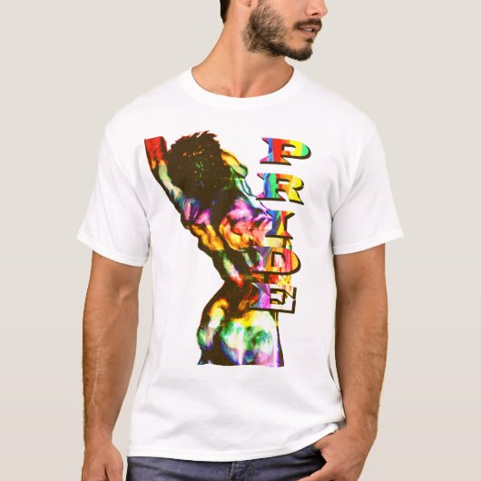プライド レインボー 男性トルソー1 Tシャツ (正面)