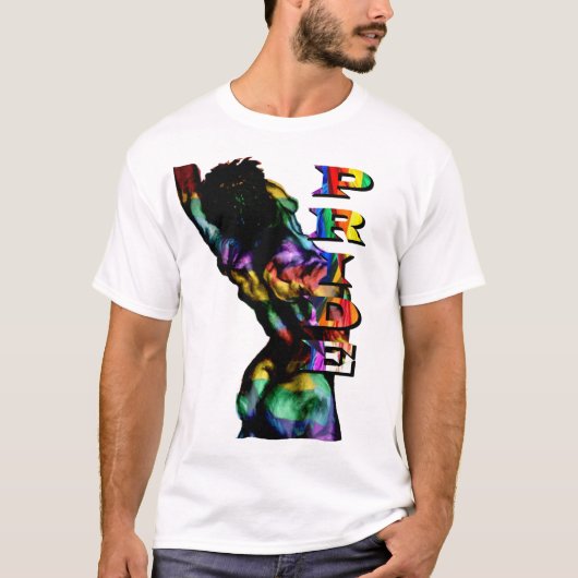 プライド レインボー 男性トルソー Tシャツ (正面)