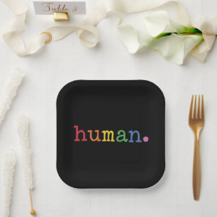 プライド 人権 LGBT レインボー LGBTQ 平等 ペーパープレート