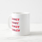 プライド&偏見キャラクター コーヒーマグカップ (正面左)