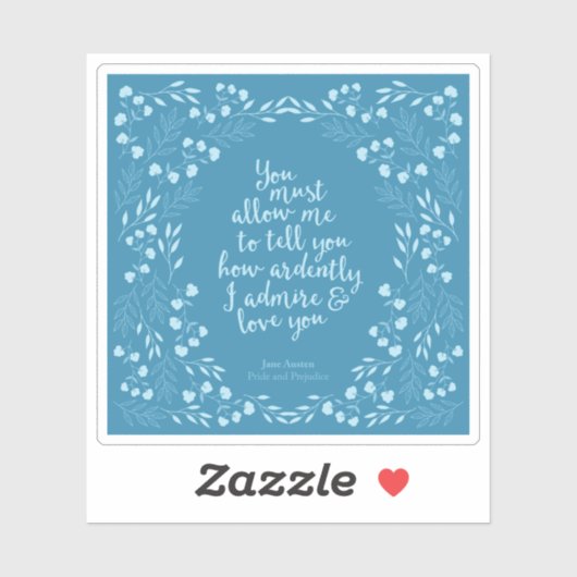 プライド&偏見フローラ愛の告白ダーシー氏 シール (シート)