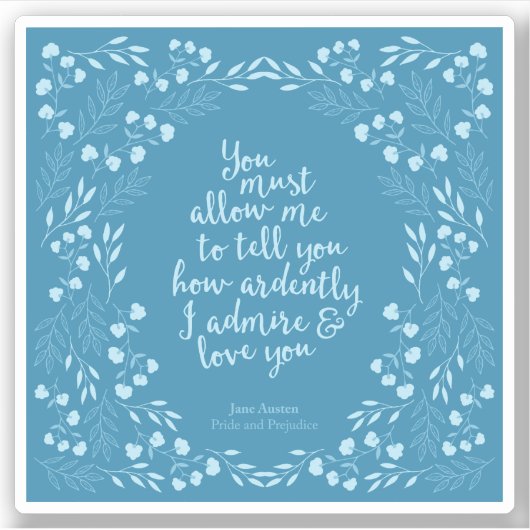 プライド&偏見フローラ愛の告白ダーシー氏 シール (正面)