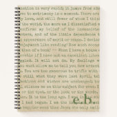 プライド・偏見引用文ノートパーソナライズされた ノートブック (正面)