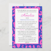 プライド!卒業ピンク招待状 招待状 (裏面)