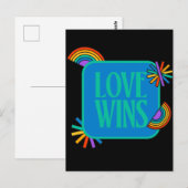 プライド – 愛が勝つ。ゲイレインボーlgbt ポストカード (正面/裏面)