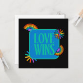プライド – 愛が勝利。ゲイレインボーlgbtq カード (正面/裏面インサイチュ)
