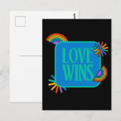 プライド – 愛が勝利。ゲイレインボーlgbtq ポストカード (正面/裏面)