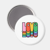 プライド – 愛レインボーカラー。愛は愛。 マグネット (正面/裏面)