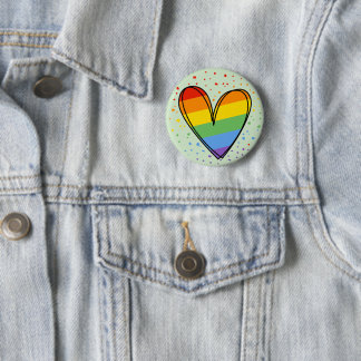 プライド 愛 ハート ゲイ レインボー LGBTQ ステッカー 缶バッジ