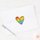 プライド 愛 ハート ゲイ レインボー LGBTQ ハートシール (封筒)